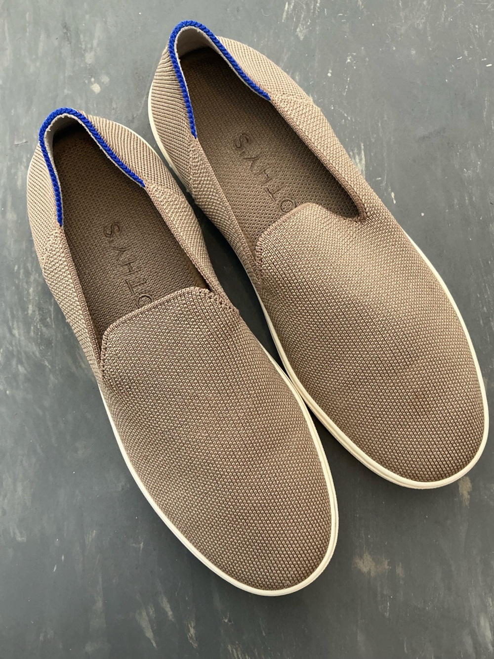 Pre-Owed Rothy's The Original Slip-On Sneaker Sand Textile